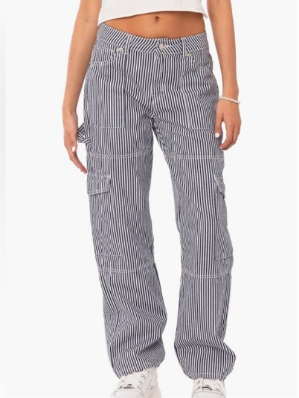 Edikted Stripe Out Cargo Pants